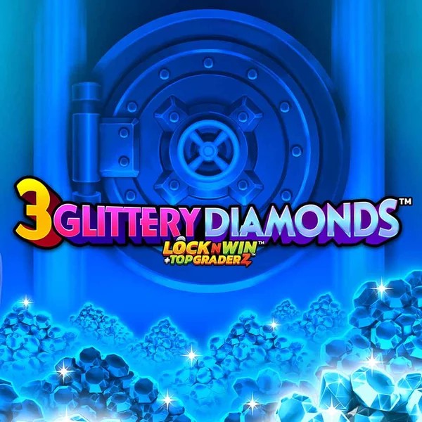 Slots logo of 3 Glittery Diamonds from PearFiction Studios at Efbet Casino